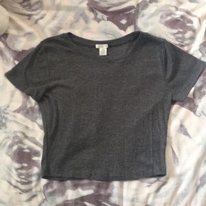 Bozzolo Gray Cropped T-shirt